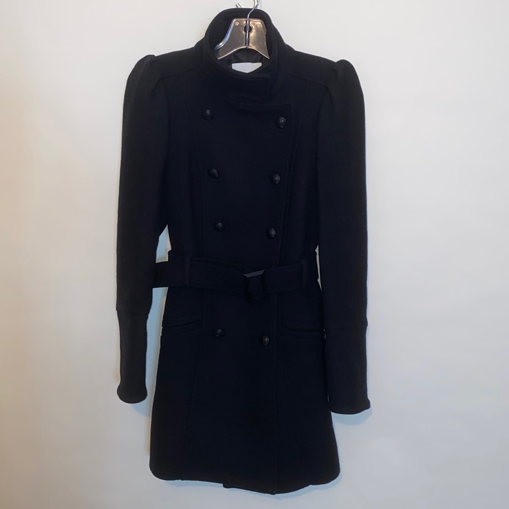 NWOT Mango Wool Puffed Shoulder Structured Coat - Picture 7 of 10